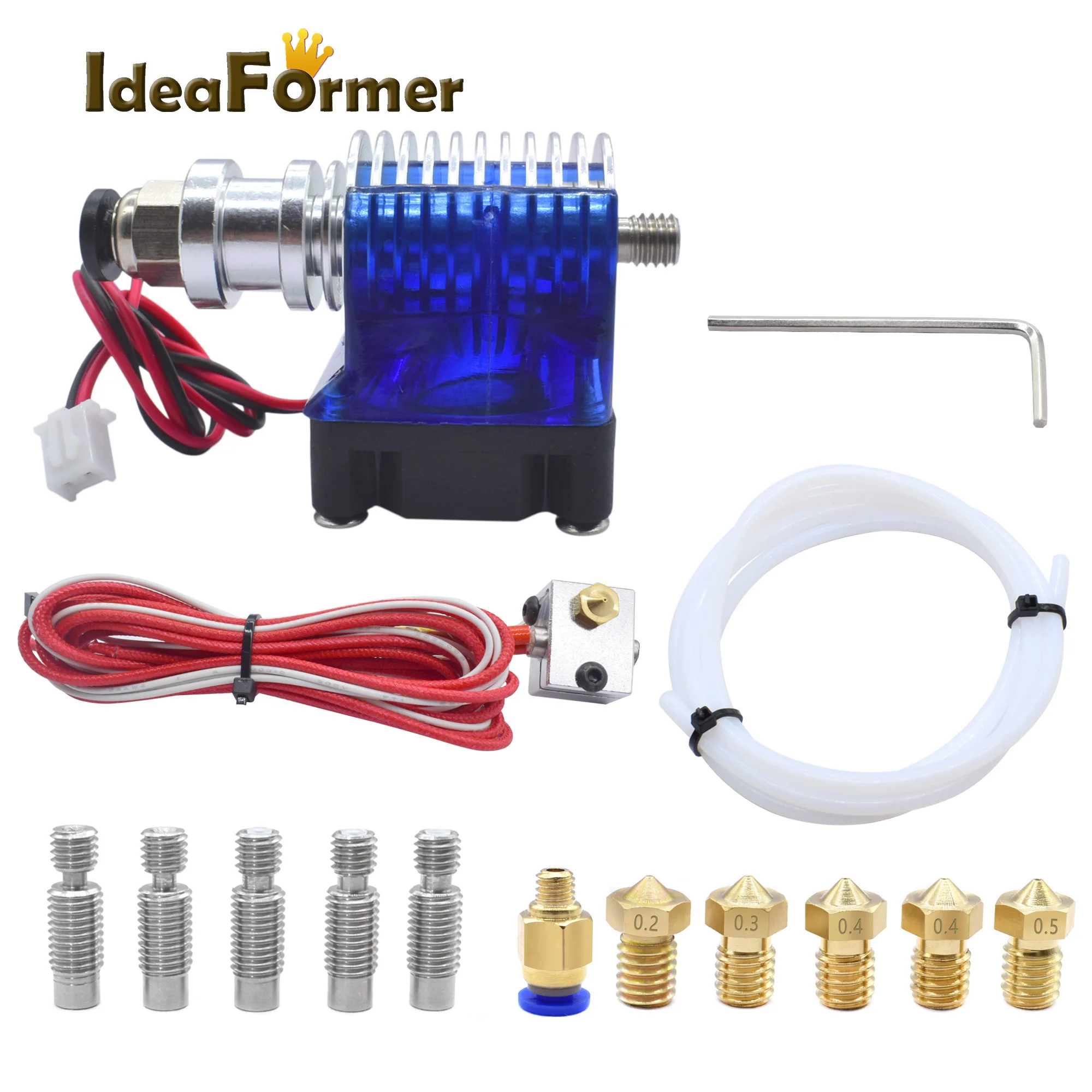 V6 Bowden J head Горячий Конец металлический комплект 12/24V 0 4 1 75mm горловой Тепловой