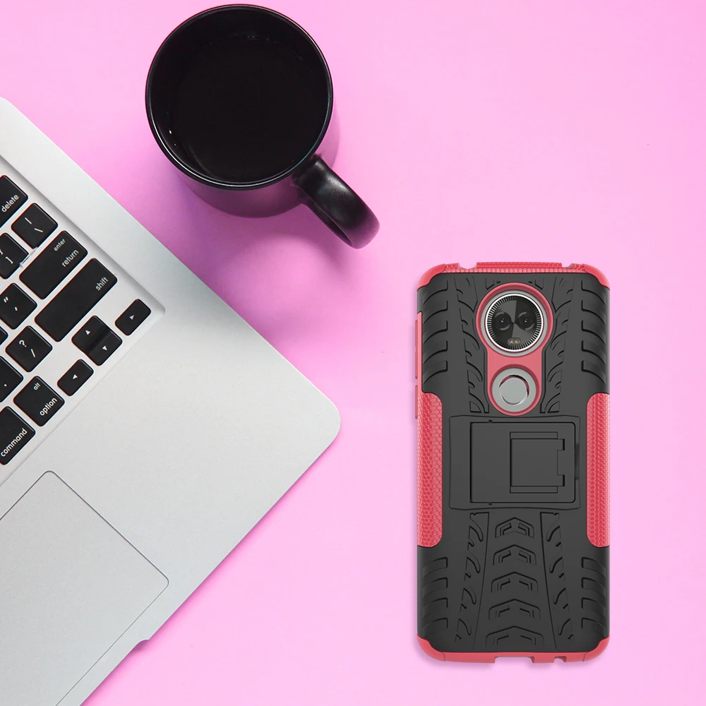 Сверхмощный чехол для Motorola Moto G7 G6 E5 E4 Z4 Z3 Z2 Play Plus One Power Kickstand Armor Hybrid TPU + PC жесткие