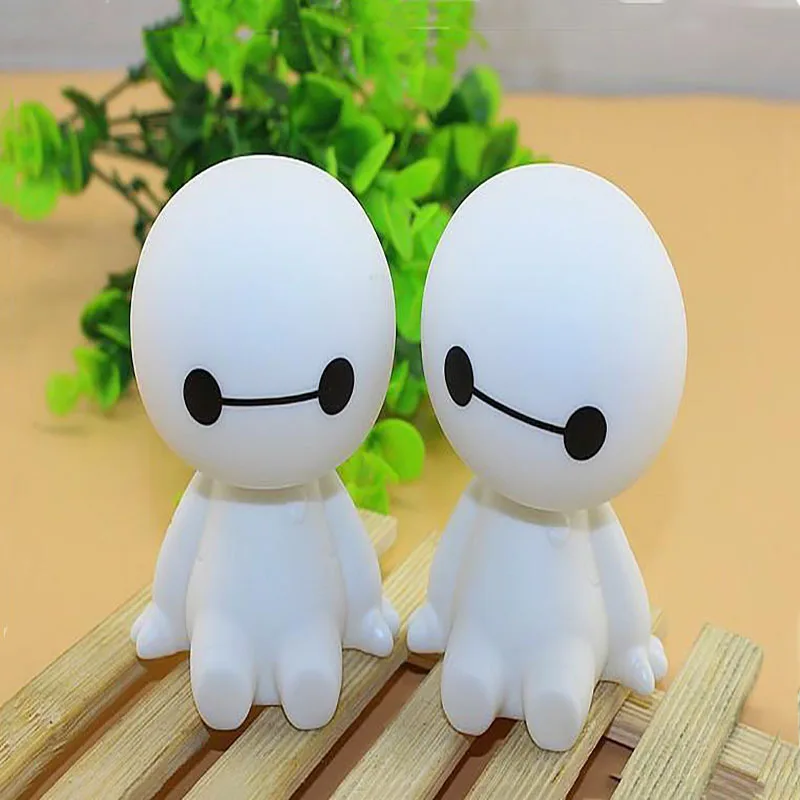 Мультяшный пластиковый робот Baymax фигурка автомобиля качающаяся голова авто