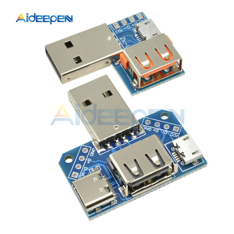 4 контактный разъем Micro USB к Type C A штекер гнездо 2 54 мм P|Соединители| |