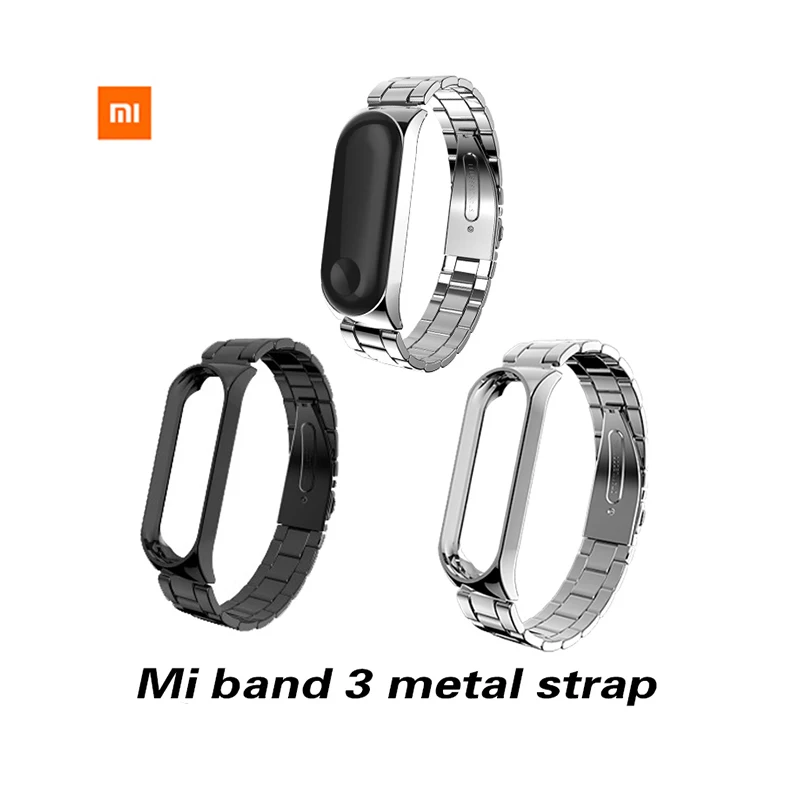 Xiaomi mi отрасли браслет группа 3 спортивный ремешок часы металлический для xiaomi Band