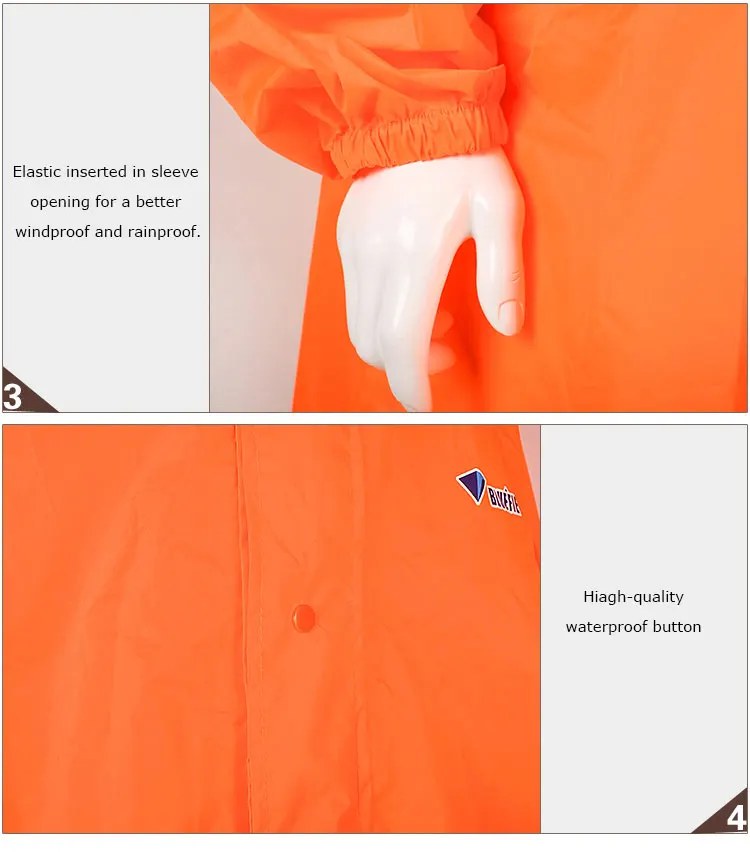 Bluefield Unisex Reflective Outdoor Backpack Raincoat Rain Cover One-piece Rain Poncho Cape Jacket For Hiking Camping Cycling