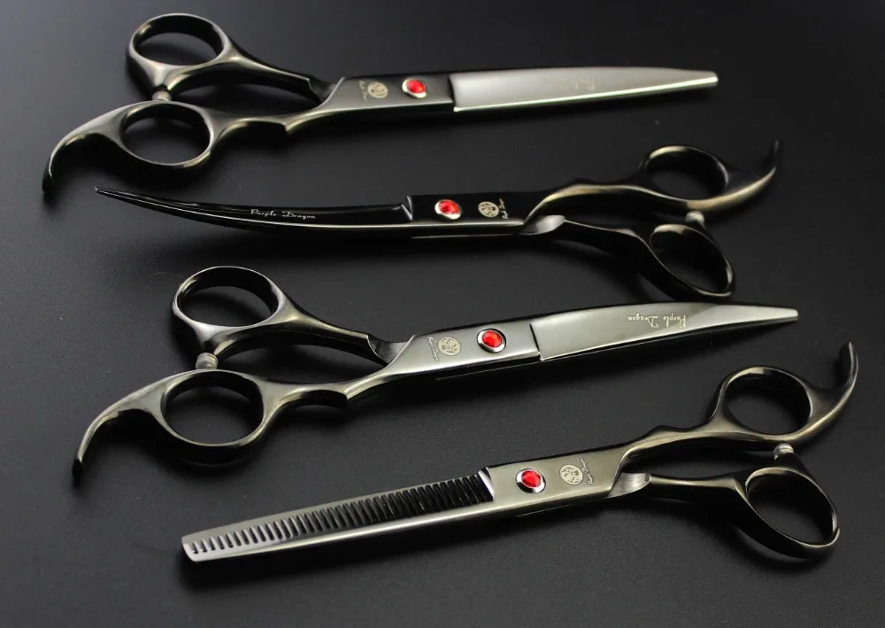 Ножницы для домашних животных 4 шт. костюм 686 #7 0 '' парикмахерские ножницы JP 440C