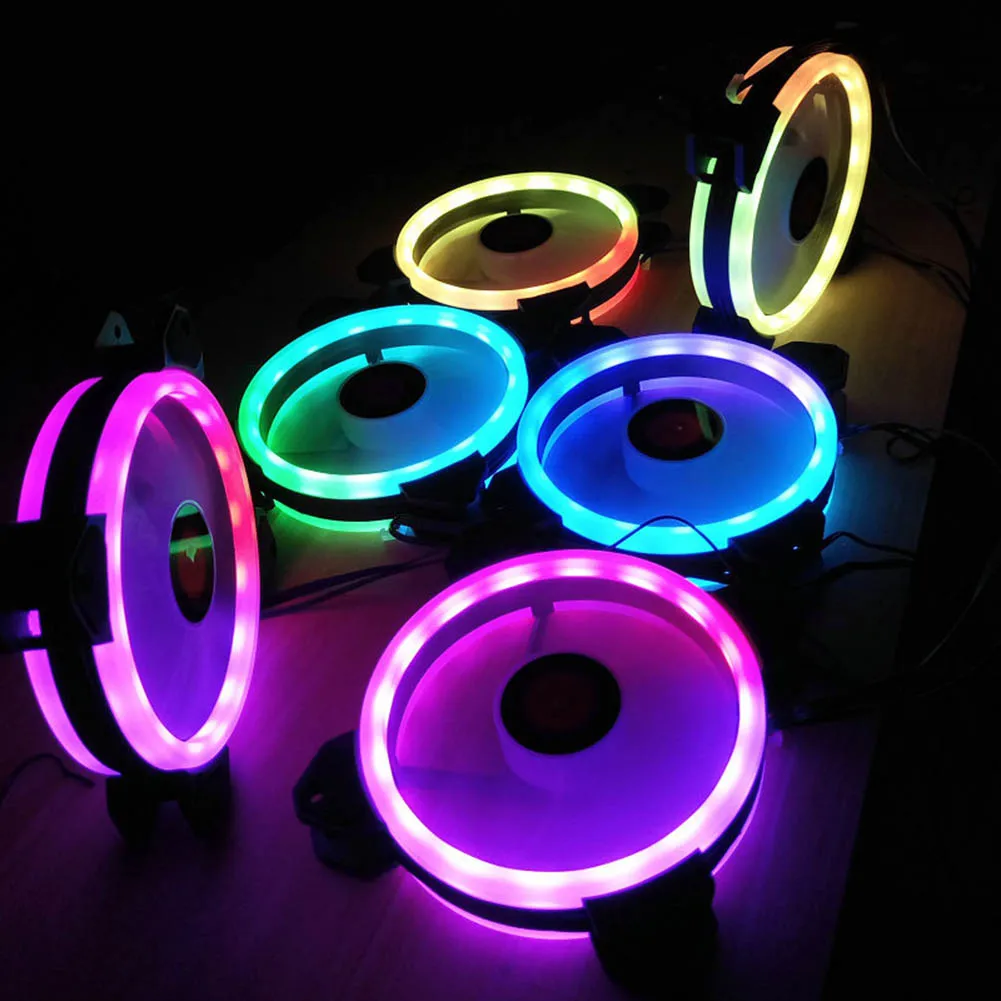 Радужные огни RGB регулируемый цветной охлаждающий вентилятор 120 мм светодиодный