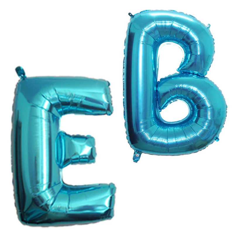 Большой размер 40 дюймов светло голубой Цвет & розового цвета с буквенным принтом