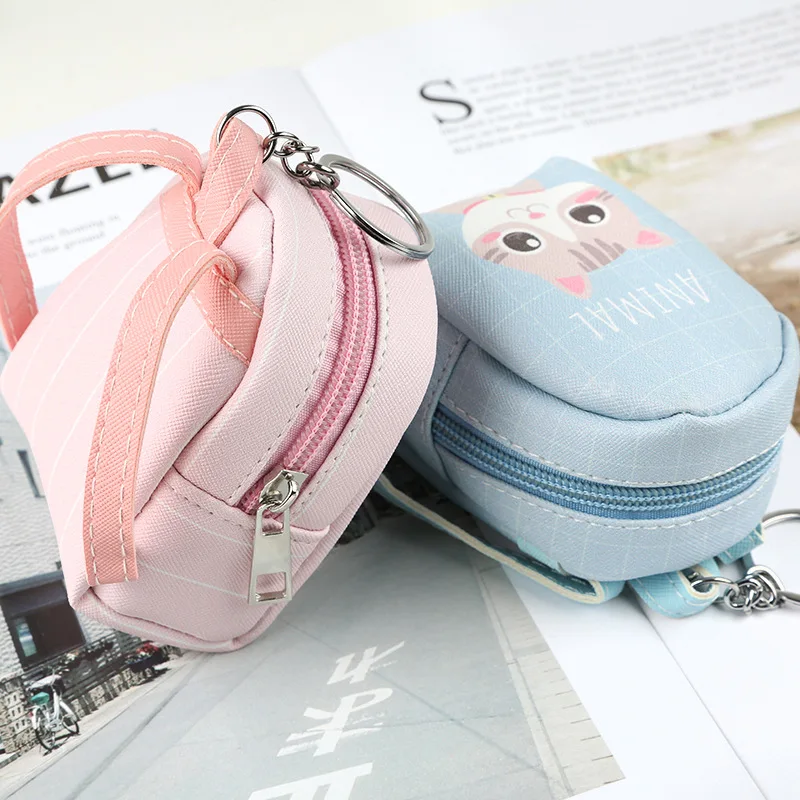 Small Fresh Mini Back pack Coin Purse Women Creative Purses Girl Cute Cartoon Fruit Cat Headphone Storage Bag Key Wallet for Kid | Багаж и