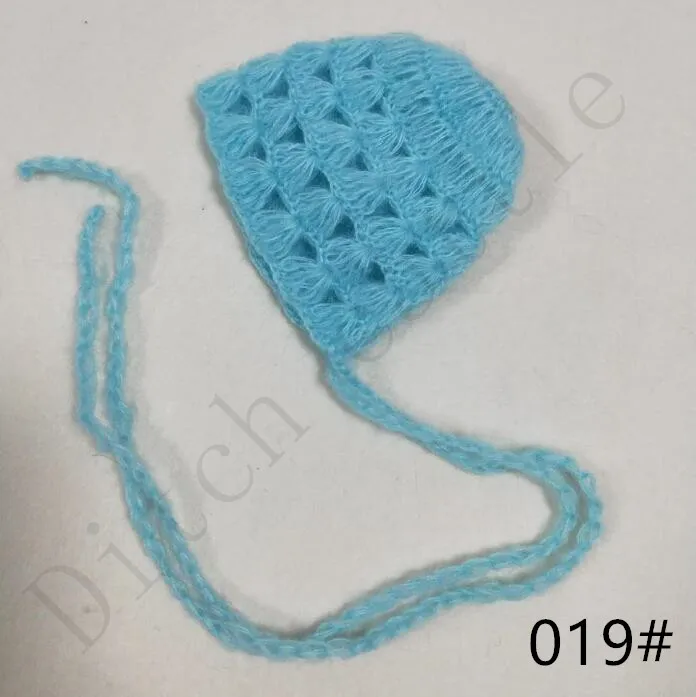 Gorro de Mohair tejido a mano para beb&eacute;, accesorios de fotograf&iacute;a para beb&eacute; Accesorio de fotograf&iacute;a-5
