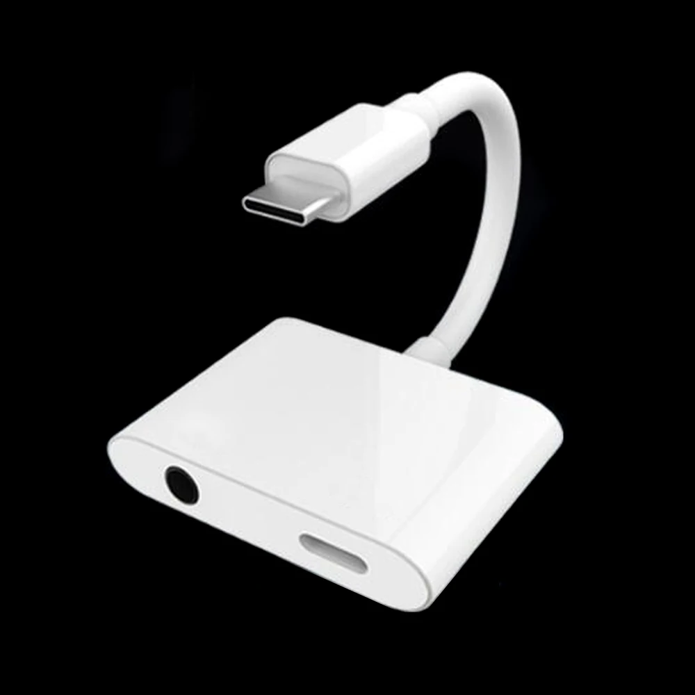 Зарядный кабель 2 в 1 с USB Type C на разъем 3 5 мм аудиокабель для наушников адаптер iPad