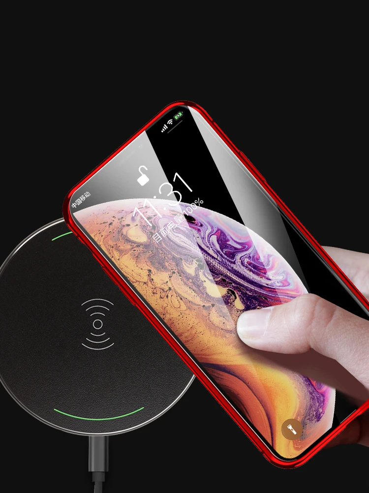 S-GUARD магнитный металлический флип-чехол для телефона Apple iPhone XS Max XR X 7 8 Plus с двойным