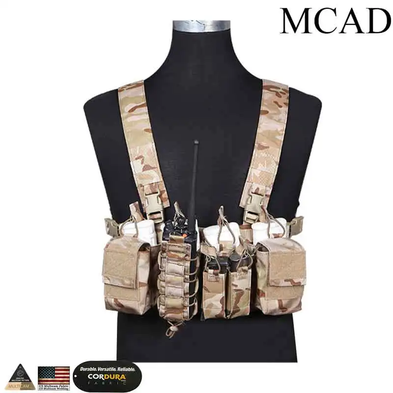 MCAD EMERSONGEAR D3CR Тактический нагрудная установка страйкбол охотничий жилет Molle Чехол простой тактический жилет мультикам черный WG EM7442 - Цвет: MCAD