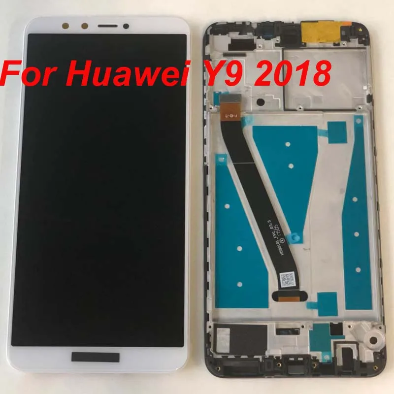 Белый/чёрный для Huawei Y9 2018 дюймов женский зеркальный ЖК-дисплей с сенсорным
