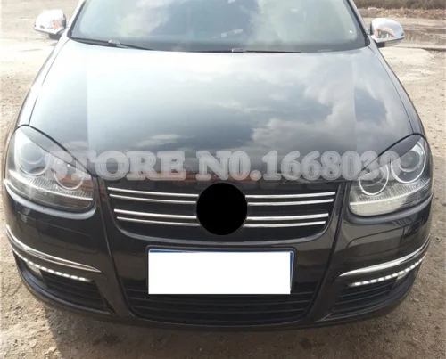 Накладка на переднюю фару из углеродного волокна для Volkswagen Golf 5 R32 MK5 2005 2007 2 шт.