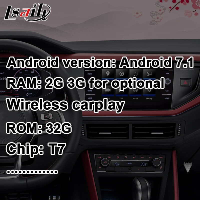 Lsailt видеоинтерфейс Android 7,1 для Polo/Tiguan/Seat Leon.. 2013-19 MQB MIB, gps-навигация, carplay, Android auto