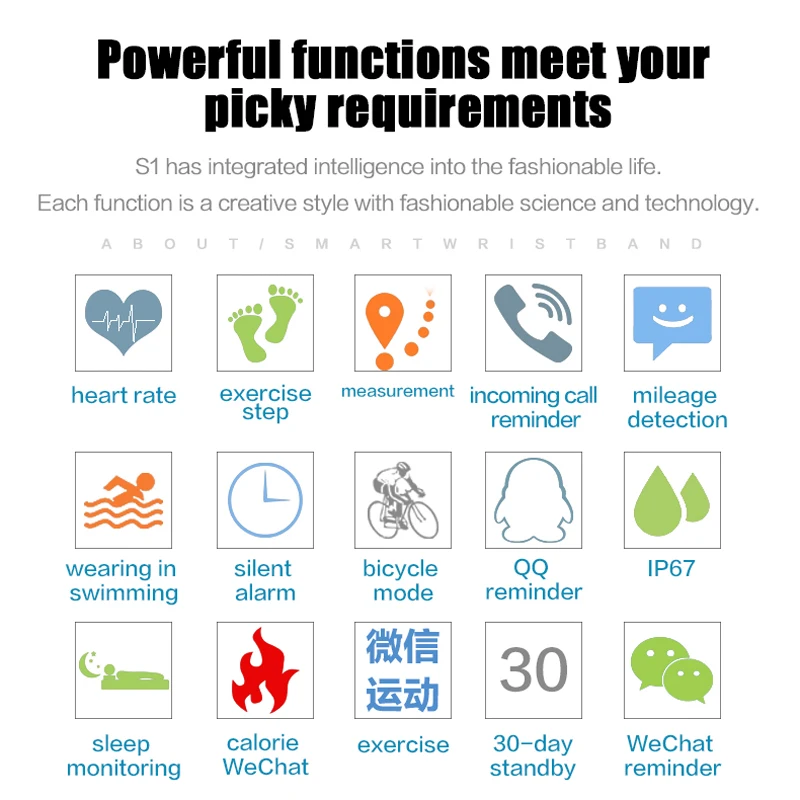 Чигу S2 спортивные Смарт-часы с браслетом Фитнес трекер Браслет монитор