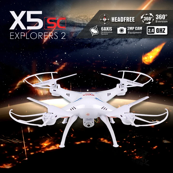 Syma X5SC 2 4G 4CH 6 осевой RC Квадрокоптер вертолет Дрон профессиональные Дроны с камерой