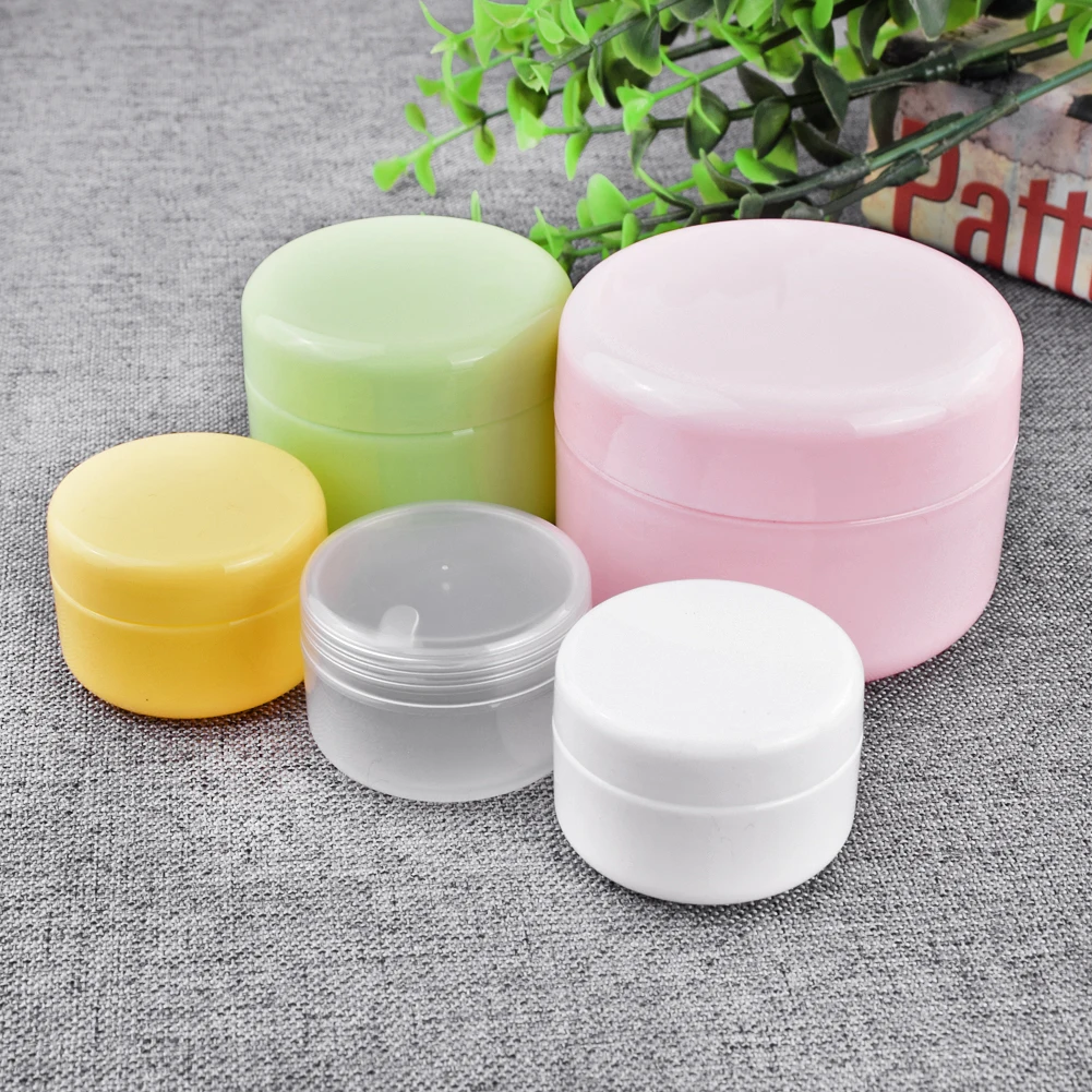

1PC 20g/50g/100g Refillable Bottles Plastic Empty Makeup Jar Pot Travel Face Cream/Lotion/Cosmetic Container Storage Box
