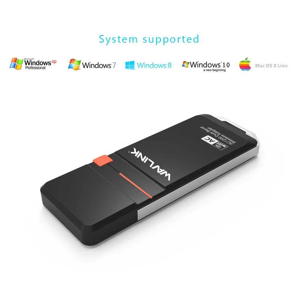 Беспроводной USB wifi адаптер Wavlink AC1300 5 ГГц и 2 4 двухдиапазонный WiFi защитный Мини
