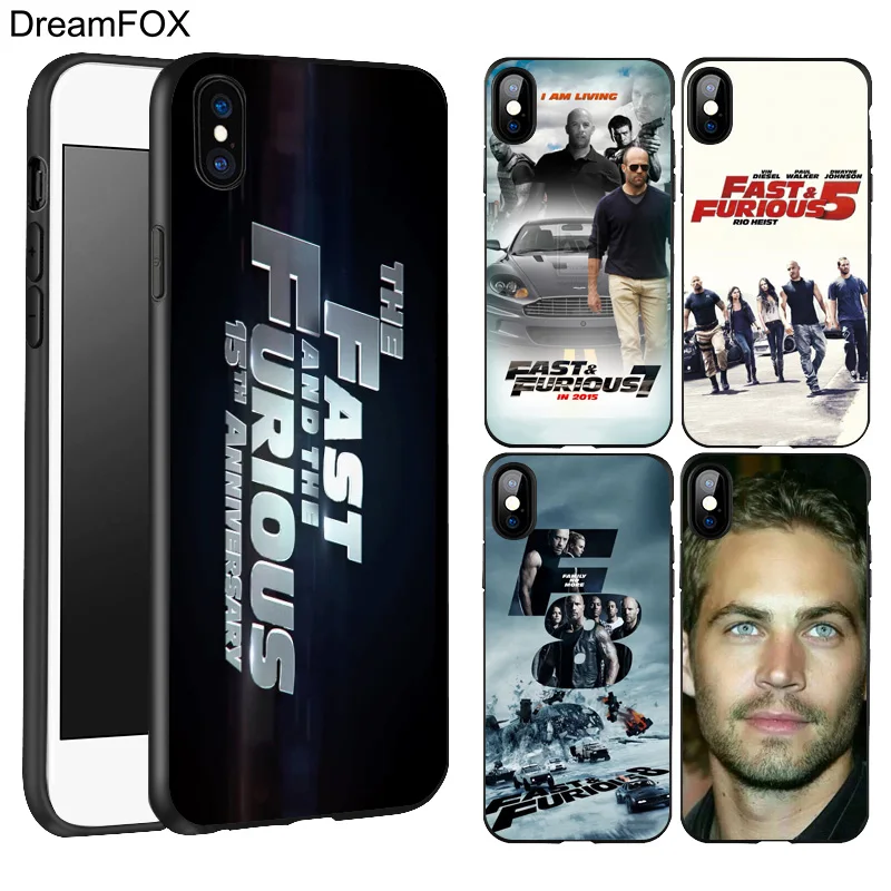 DREAMFOX L258 Fast The Furious Black Soft TPU Silicone Case Cover For Apple iPhone 11 Pro XR XS Max X 8 7 6 6S Plus 5 5S 5G SE |
