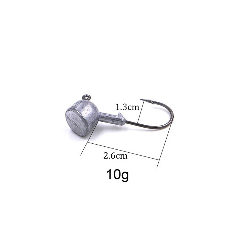 10g GoByGo 5 шт./лот, мини-лобзик с открытым свинцом, 3,5 г/7 г/10 г/14 г/18 г, колючий крючок, Мягкая приманка, Вибрационный крючок, рыболовные крючки, рыболовные снасти - Цвет: 10g