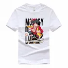 Футболка Luffy в стиле унисекс, летняя модная футболка с коротким рукавом и круглым вырезом, 100% хлопок, один предмет, от известного японского аниме европейского размера, GMT3000014