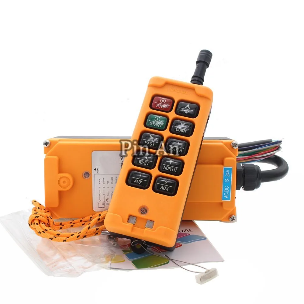 Remoto sem Fio Talha Chave Guindaste Rádio Controle Transmissor Industrial & Receptor ac – Dc12-24v 10
