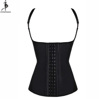 super firm waist trainer vest latex waisttrainer plus size 6xl corset steel boned adjustable shoulder strap fajas gorset minceur