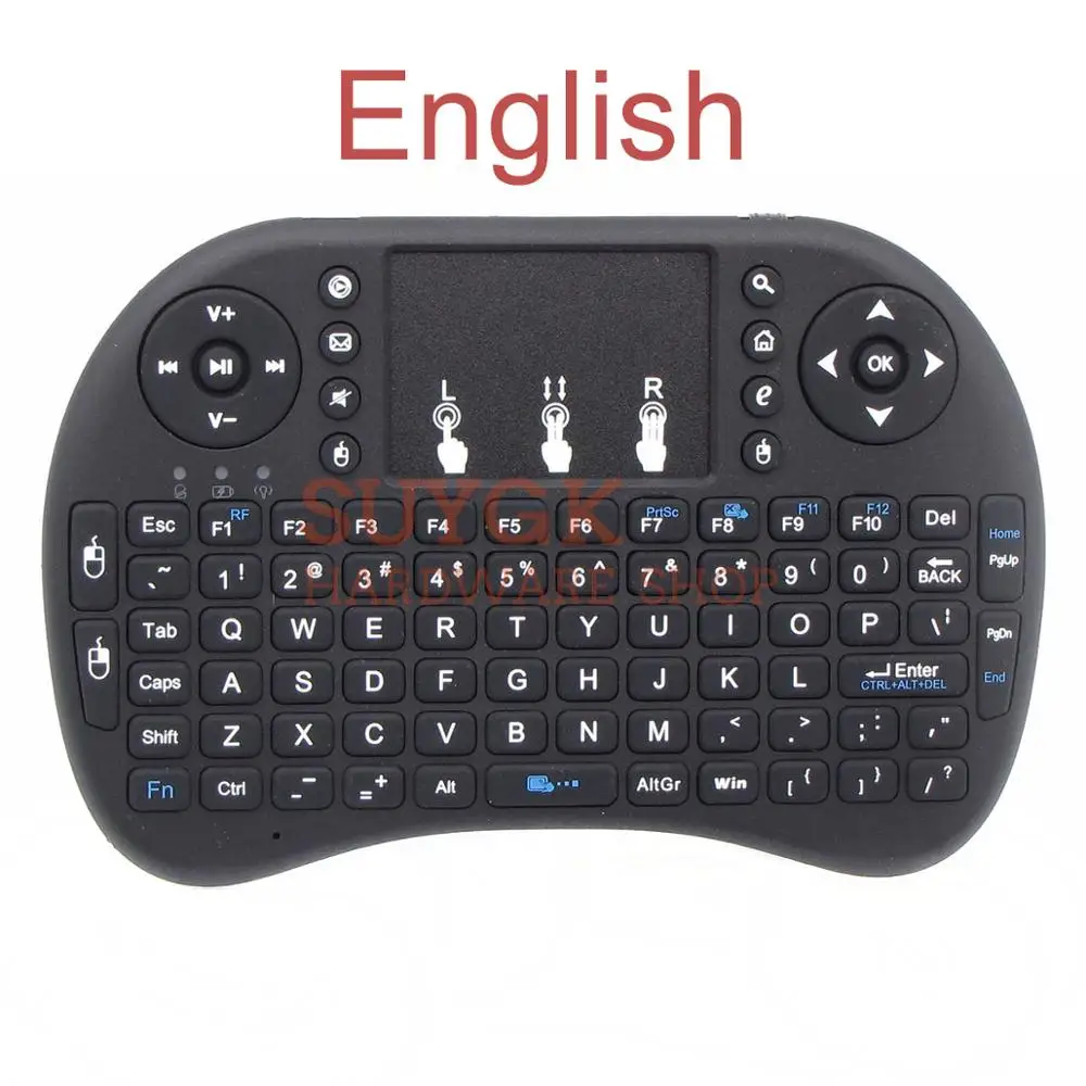 English layout Raspberry PI 4 Модель B мини беспроводная клавиатура 2,4G сенсорный коврик Fly Air mouse из Raspberry PI 3 Model B+ plus Banana pi orange PI - Цвет: English layout
