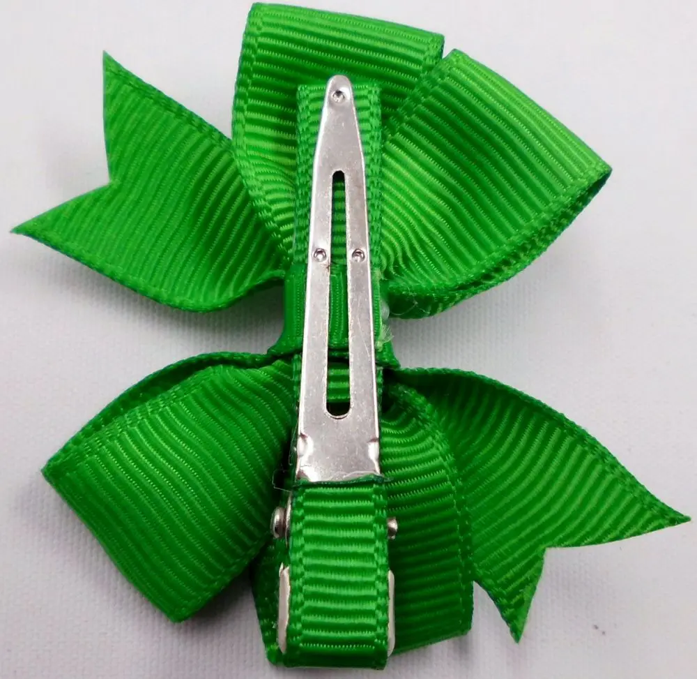 " Мини Вертушка Лук Grosgrain зажим для волос смешать 36 цвет 100 шт