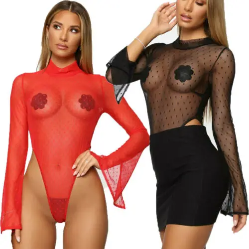 2019 New Ladies Sexy Nightwear Underwear Porn Women Hot Erotic Babydolls Dress Fishnet Long Sleeve Lingerie Bodysuit | Тематическая