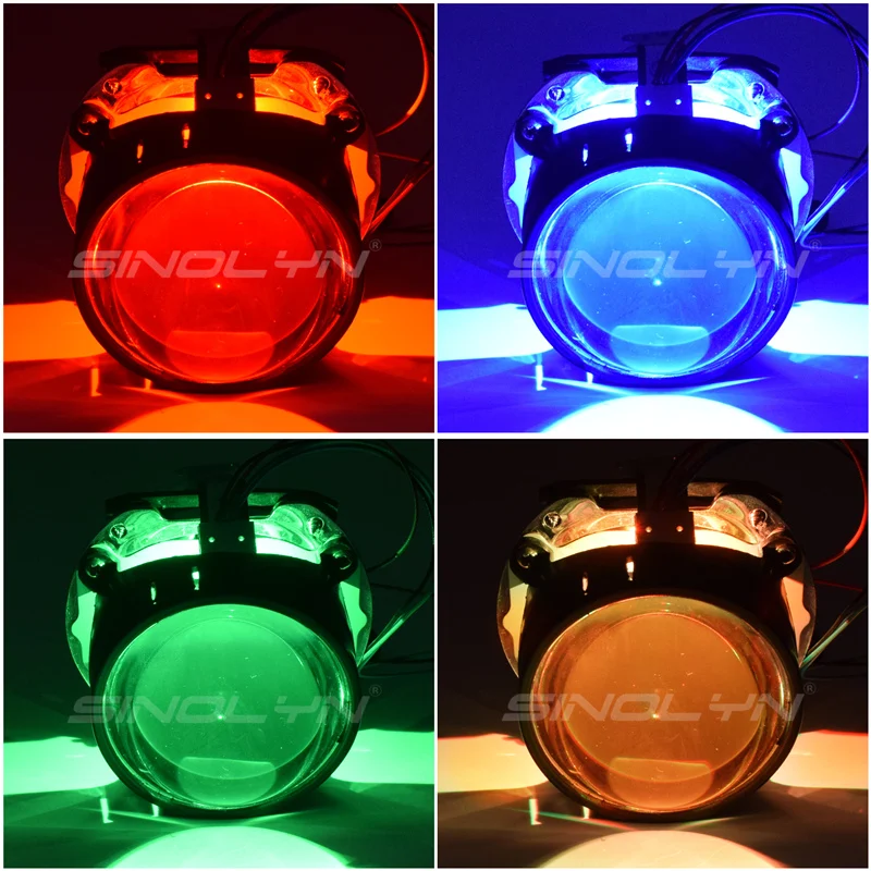 Автомобильный Стайлинг, светодиодный, Devil Eyes, Demon Evil Eye, DRL, светодиодный модуль для фар, объектив проектора, модифицированный, сделай сам, красный, синий, желтый, белый, зеленый