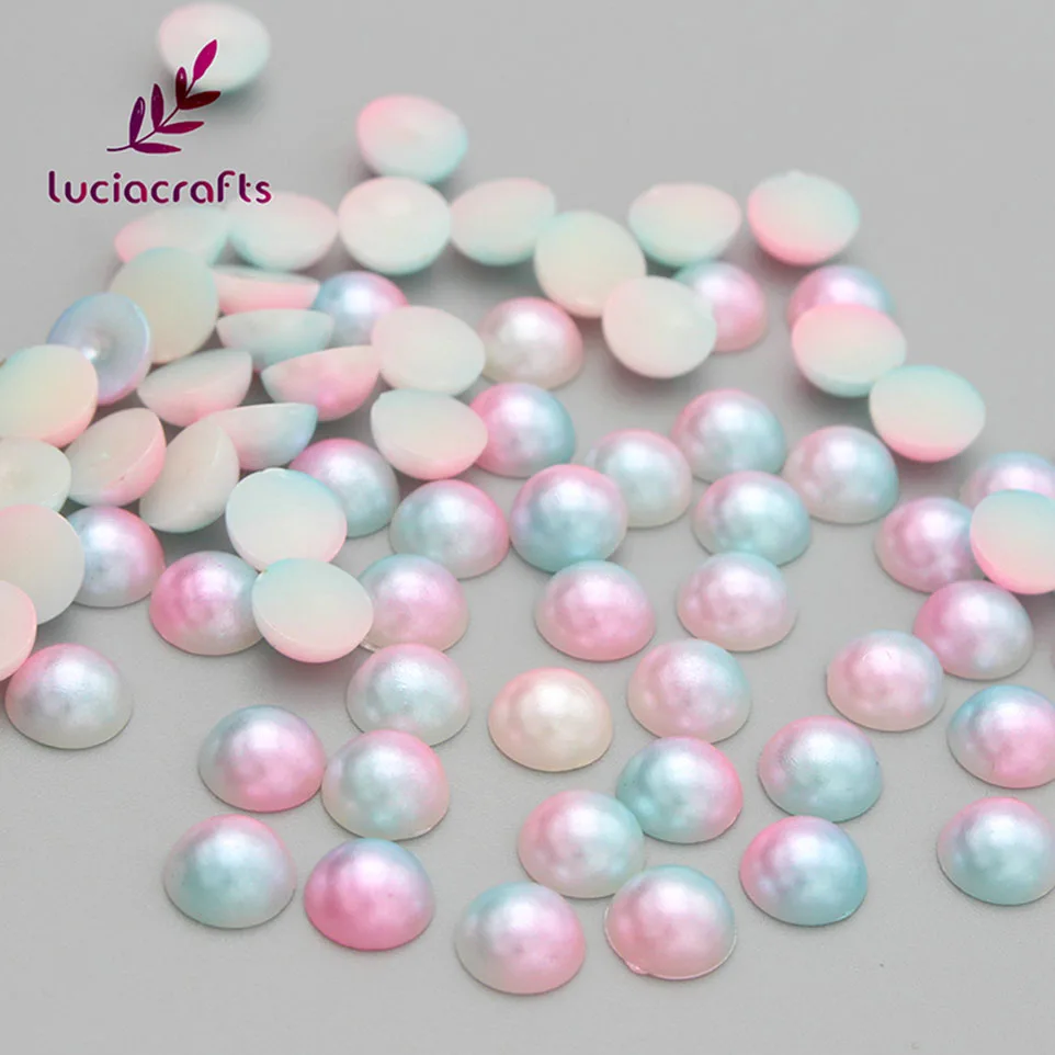 Lucia crafts 3/4/5/6/8 мм: полукруглый искусственный жемчуг плоские для альбома для изготовления украшений своими руками, хлопковая ткань для одежды/чехол для телефона/станок для изготовления F0316