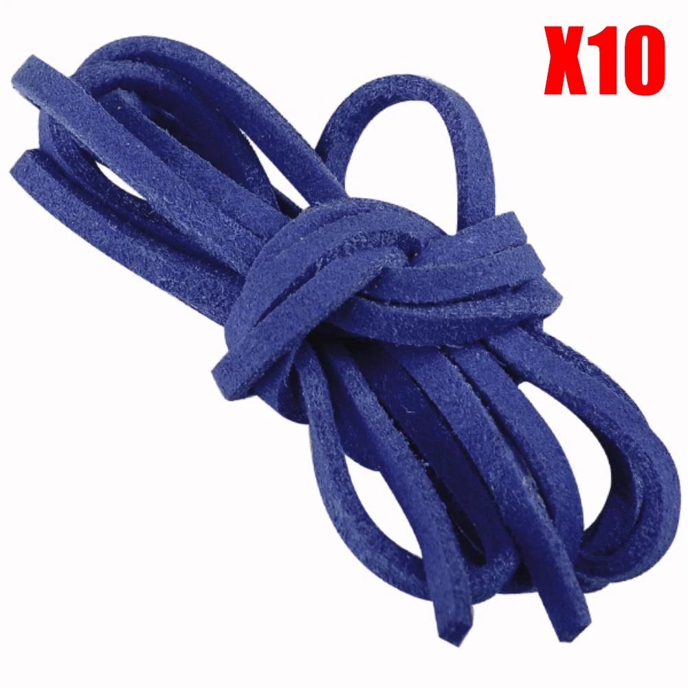 Dark Blue 10 шт.(100 см/шт.) 3 мм плоская Искусственная Замша корейский бархат кожа шнур веревка нить кружевные украшения фурнитура для Чокер "сделай сам" ожерелье - Цвет: Dark Blue
