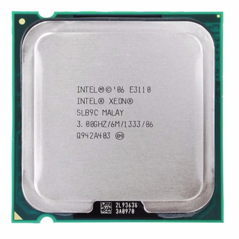 Intel XEON 2 ядра E3110 процессор INTEL E3110 ЦП E8400 3,0 ГГц LGA 775 6 Мб L2 двухъядерный FSB 1333 МГц