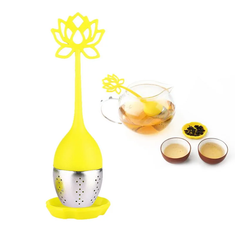 Hoomall Прямая поставка сладкий лист силиконовый Чай Infuser многоразовый ситечко
