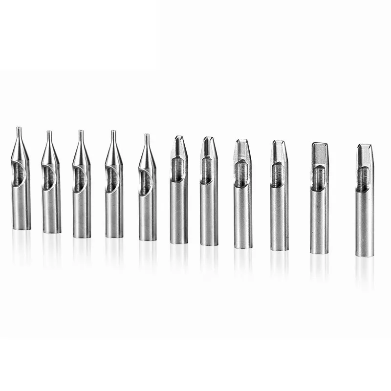 Набор наконечников из нержавеющей стали для тату комплект трубок с круглыми