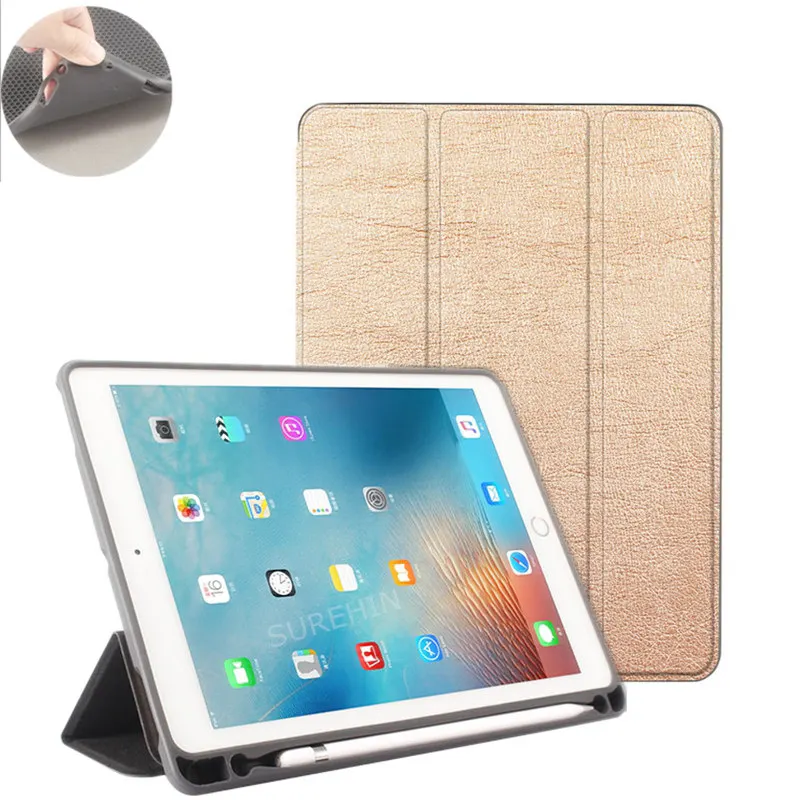 SUREHIN хороший карандаш держатель чехол s для iPad 9,7 air 1 2 чехол умный чехол дюймов Мягкий защитный силиконовый из ТПУ рукав