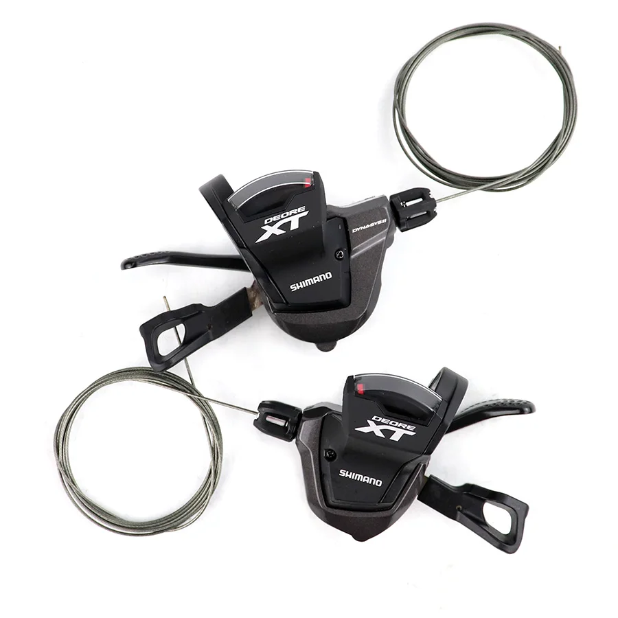 display a pair Shimano Deore XT SL M8000 11S 2/3x11S рычаг переключения скоростей Rapidfire Plus переключения рычагов переключения передач для горного велосипеда с внутренним кабелем - Цвет: display a pair