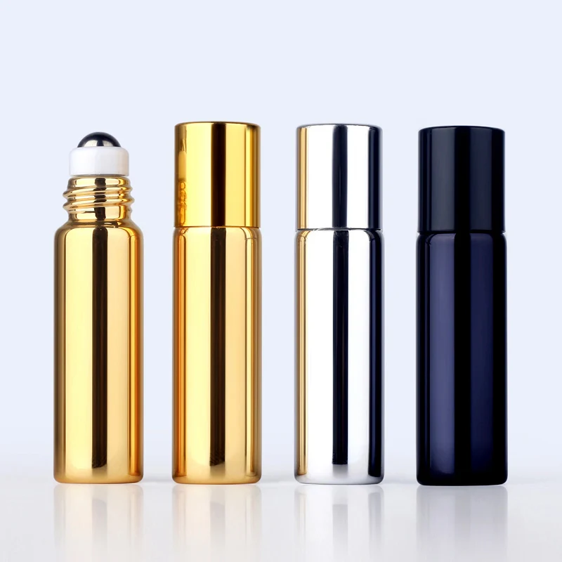 Steel ball Mix 50 шт./лот, 5 мл флаконы для эфирного масла, Ультрафиолетовый стеклянный флакон для духов, флаконы для образцов эфирного масла, пустой контейнер - Цвет: Steel ball Mix