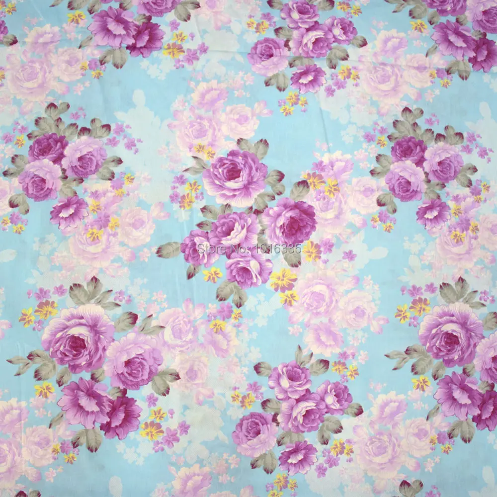 Горячая Распродажа синяя большая цветочная ткань с розами ширина 1 6 метра