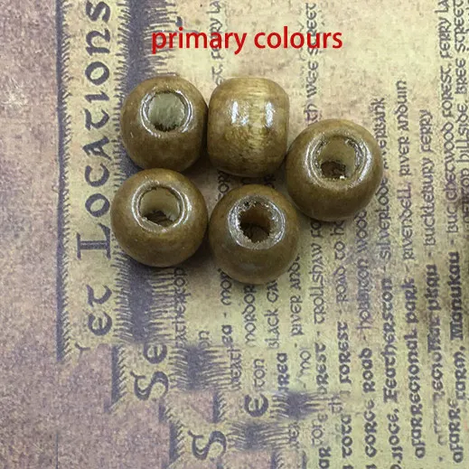 primary color 100 шт/партия красочные деревянные бусины ремесла детей DIY для украшения из ткани бисера для украшения подарка аксессуары - Цвет: primary color