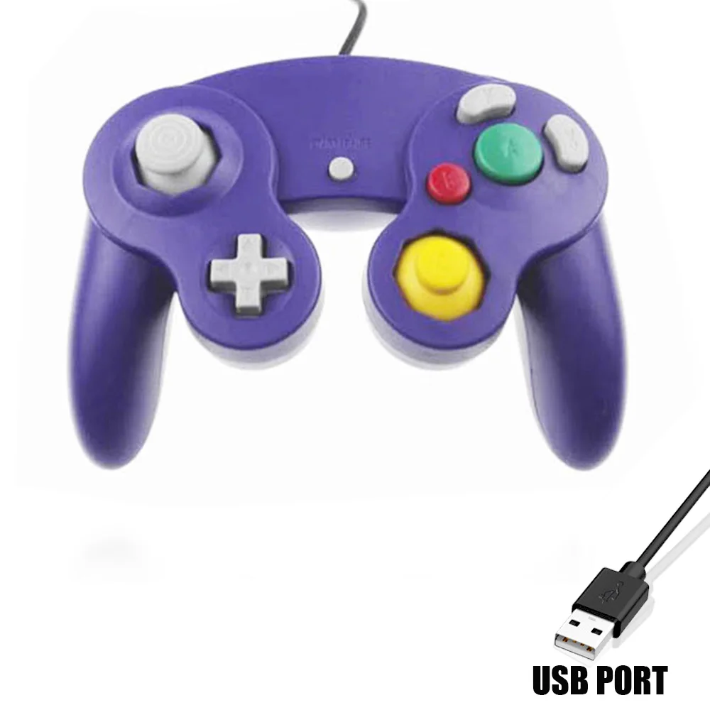 Игровая Ударная вибрация джойстика для Ninten GameCube контроллер для Pad два интерфейса многоцветный дополнительный геймпад для wii - Цвет: USB port 1