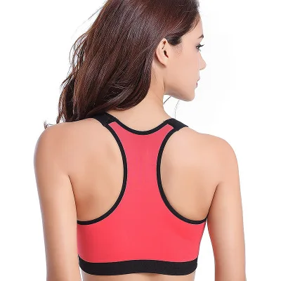 Женский спортивный бюстгальтер пуш-ап на молнии 4 цвета Мягкий противоударный