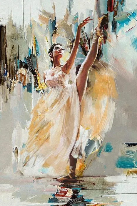 Красивая Женская балерина, картина маслом на холсте от Mahnoor Shah Dancer, живопись для гостиной, настенная, ручная роспись