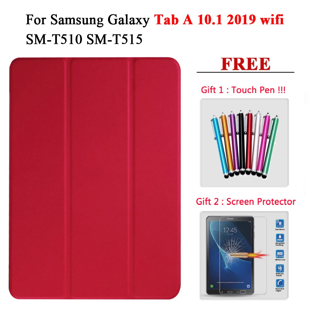 Tab A 10.1 T510 hong Защита экрана стекло Tab A 8,0/10,1+ чехол для планшета samsung Galaxy Tab A 8,0 10,1 SM T290 P200 P205 T510 T515 - Цвет: Tab A 10.1 T510 hong