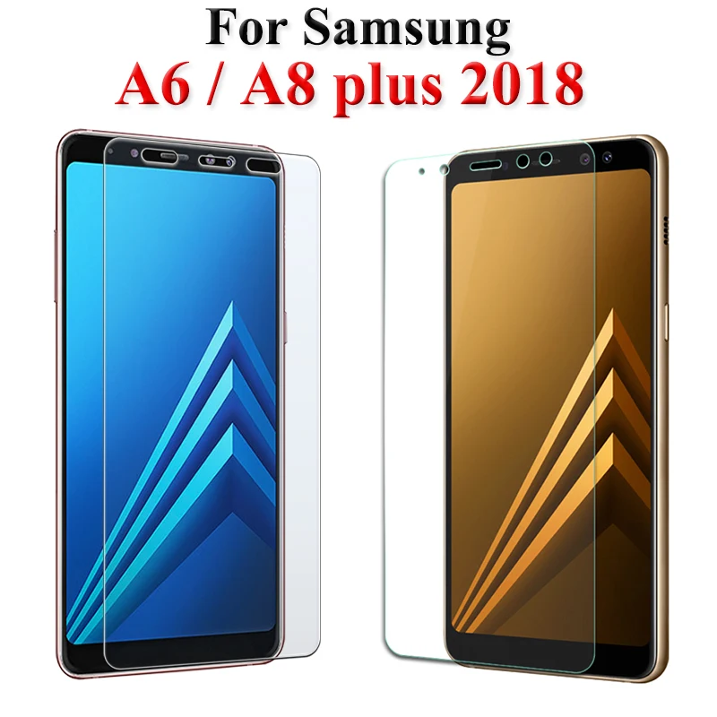 Защитное стекло для samsung a8 a6 плюс 2018 galaxy a8plus a6plus закалённое защитное процессором