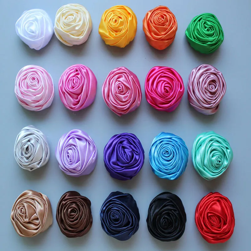 2015 новое поступление Многослойные розы цветы для повязки на голову атласная роза