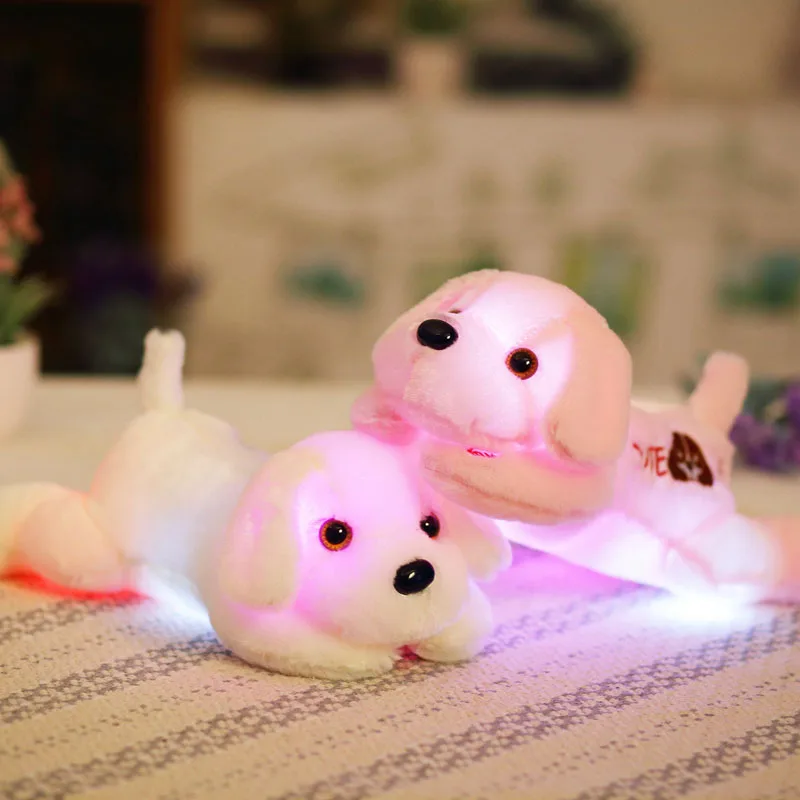 Маленький светодиодный светильник 32 см плюшевые игрушки мигалка собака дельфин