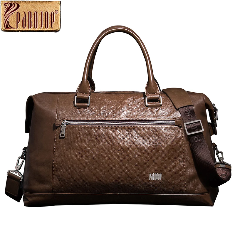 Pabojoe Duffle Bags 100% Italian Genuine Cowhide Leather Big Capacity Mens Business Travel Holder Luggage | Багаж и сумки