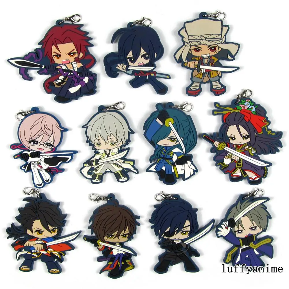 KATSUGEKI TOUKEN RANBU резиновая подвеска талисман Heshikirihasebe Tsurumaru Kuninaga Tonbogiri аниме