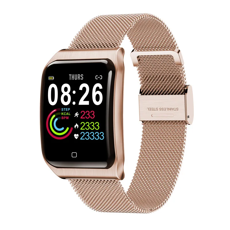 Gold F9 VS AF6 smart watch men IP68 waterproof, heart rate monitoring blood pressure sports Fitness bracelet Smartwatch PK Y6 Pro P68 - Цвет: Gold